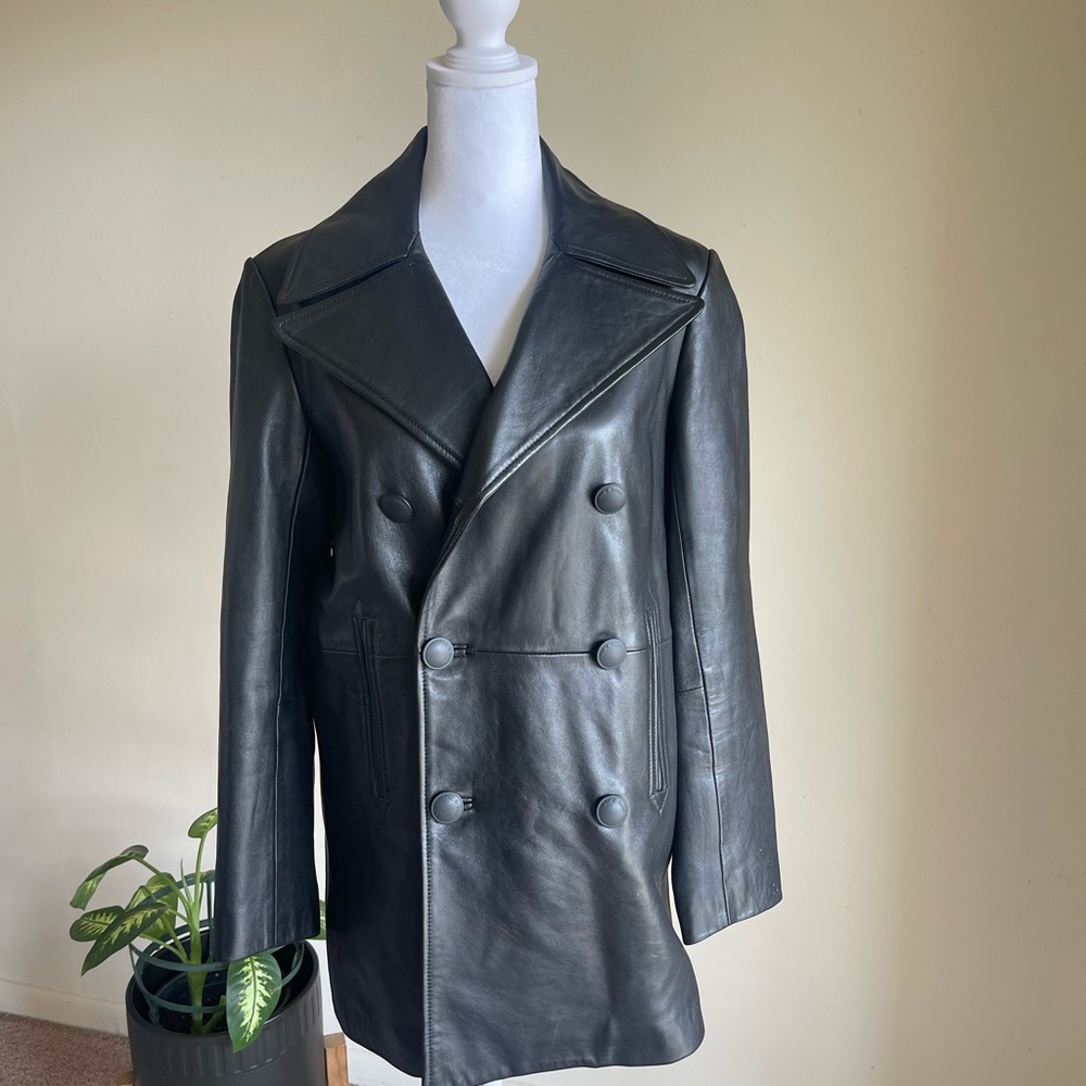 rag & bone Black Double-Breasted Pea Coat